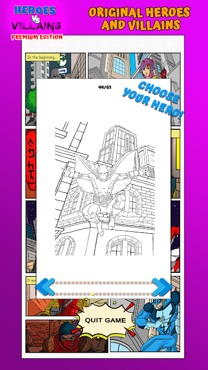 #3. Coloring Heroes vs Villains (Android) By: The Ares Interactive