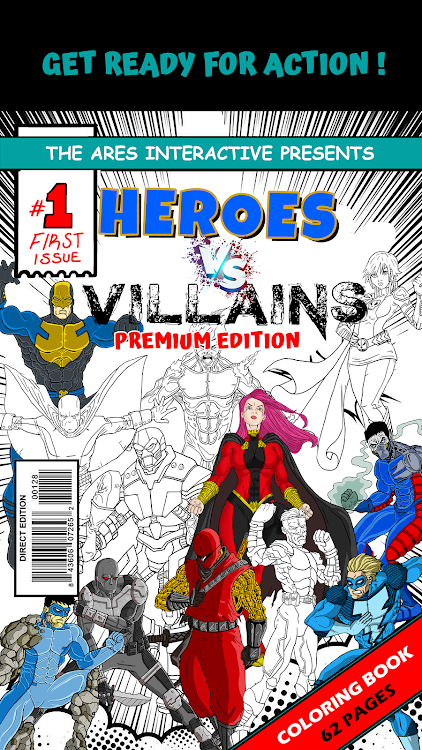 #8. Coloring Heroes vs Villains (Android) By: The Ares Interactive