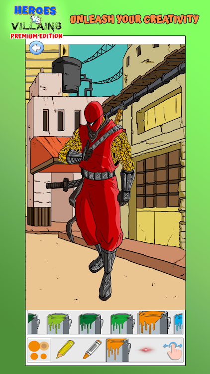 #7. Coloring Heroes vs Villains (Android) By: The Ares Interactive