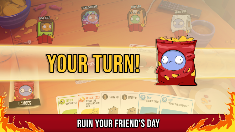 #3. Exploding Kittens® 2 (Android) By: Marmalade Game Studio