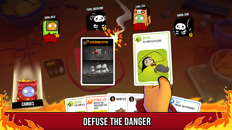 #5. Exploding Kittens® 2 (Android) By: Marmalade Game Studio