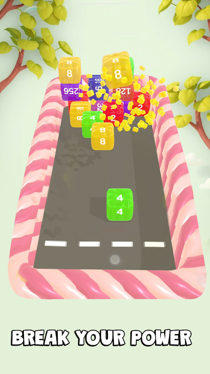 #3. Jelly Chain 2048 Cube Merge (Android) By: XGame Global