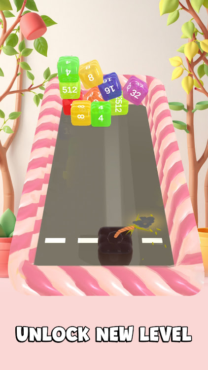 #5. Jelly Chain 2048 Cube Merge (Android) By: XGame Global