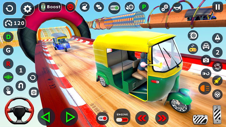 #5. Tuk Tuk Taxi Driving Games 3D (Android) By: Simulation Arena