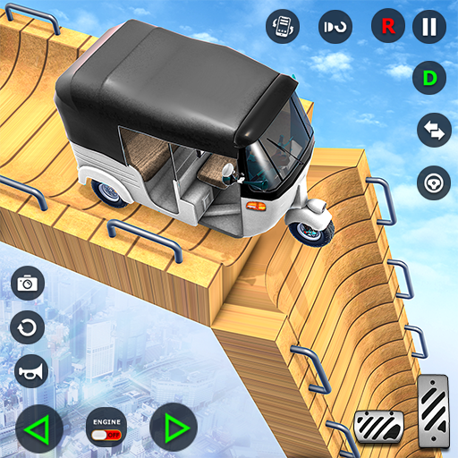 #6. Tuk Tuk Taxi Driving Games 3D (Android) By: Simulation Arena