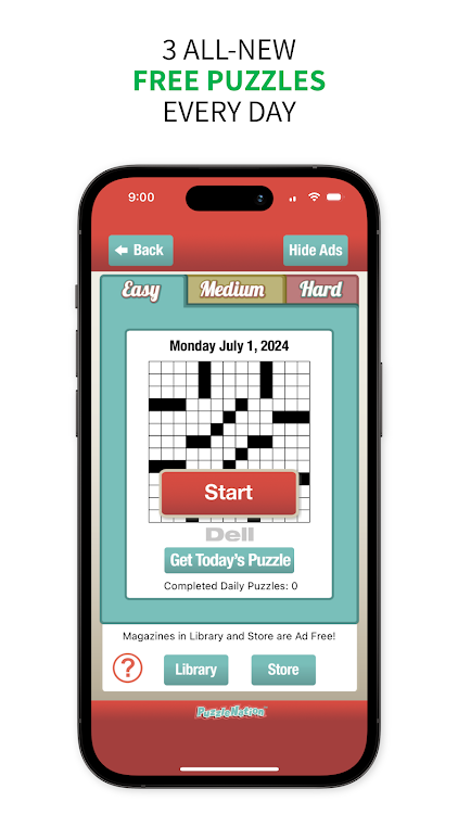 #2. Penny Dell Crossword Puzzles (Android) By: PuzzleNation