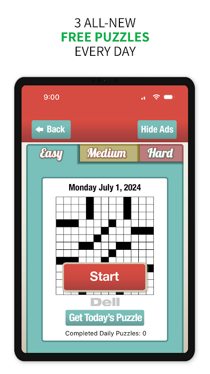 #6. Penny Dell Crossword Puzzles (Android) By: PuzzleNation