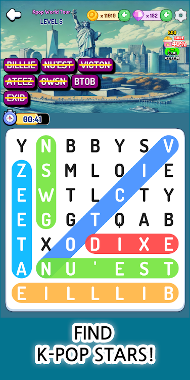 #3. Word Kpop Search (Android) By: BORNSTAR SOFT