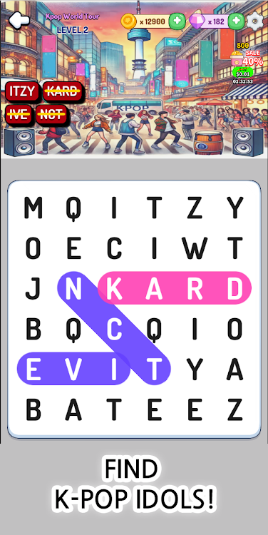 #4. Word Kpop Search (Android) By: BORNSTAR SOFT