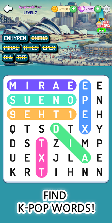 #5. Word Kpop Search (Android) By: BORNSTAR SOFT