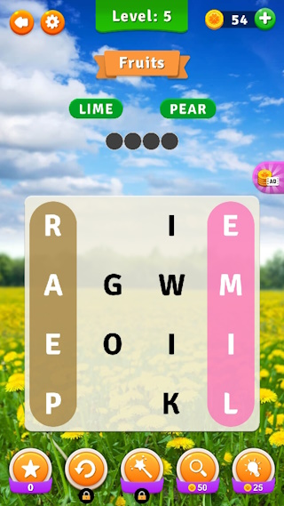 #2. Word Search Unraveled (Android) By: W3D