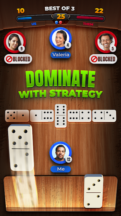 #3. Domino Duel - Online Dominoes (Android) By: VIP GAMES - Card & Board Games Online