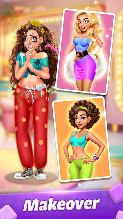 #2. Makeover Triple Match 3D (Android) By: Dress Up Games for Girls