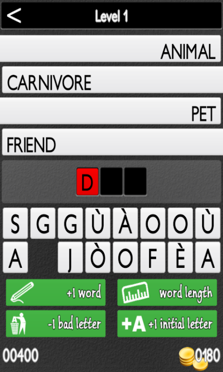 #2. 4 Words Game (Android) By: Pentawire