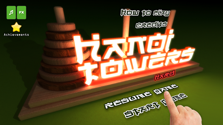 #6. The Hanoi Towers Lite (Android) By: 3DLogical®