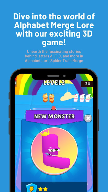 #4. Merge Alphabet Scary Train 3D (Android) By: Ikhtiar Power