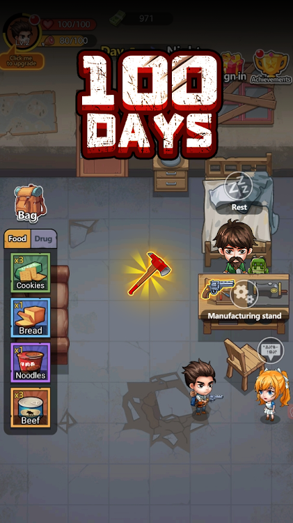 #6. Survival 100 Days (Android) By: CUTE FUN GAME TECHNOLOGY LIMITED