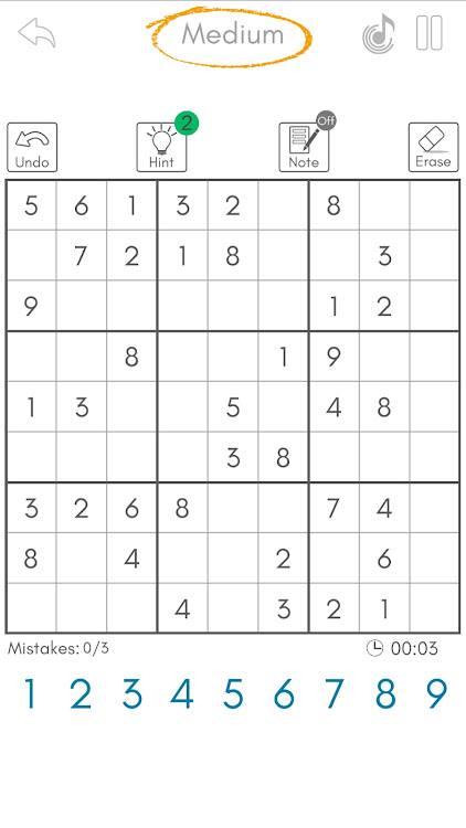 #3. Sudoku King® - Daily Puzzle (Android) By: Gametion