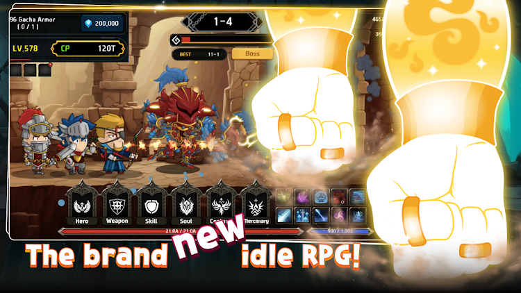 #4. [VIP] Mega Knight : Idle RPG (Android) By: SUPERCLAY Inc