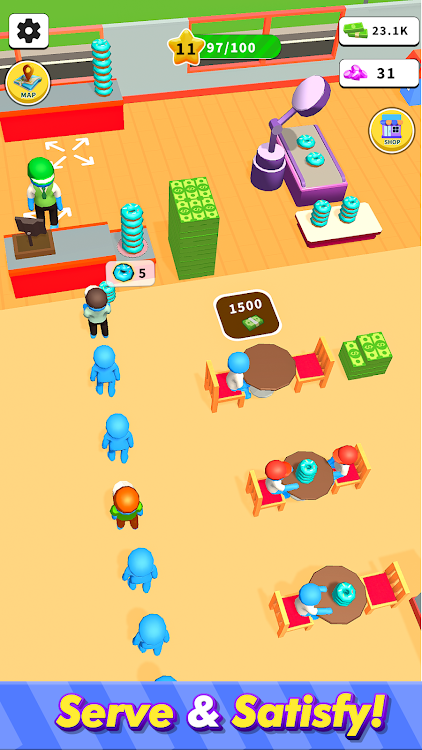 #8. Cake Ready: Idle Bakery Tycoon (Android) By: Fun Drive Games