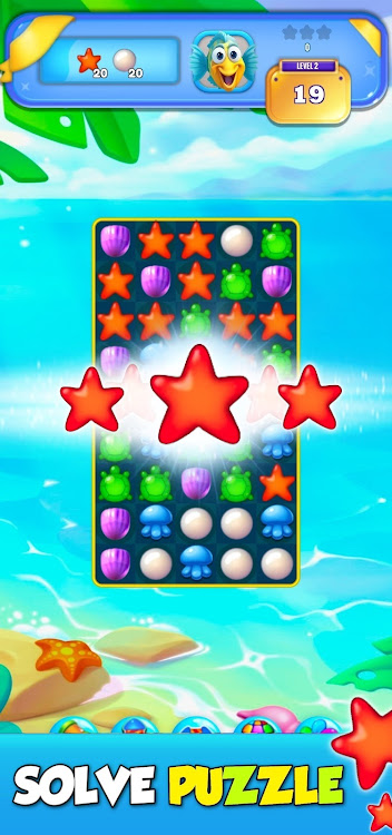 #2. Oceanic Merge 3 Puzzle (Android) By: Cool and Fun Games Ltd