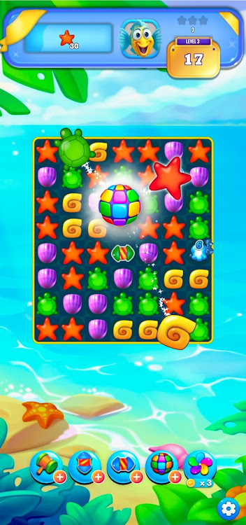 #6. Oceanic Merge 3 Puzzle (Android) By: Cool and Fun Games Ltd