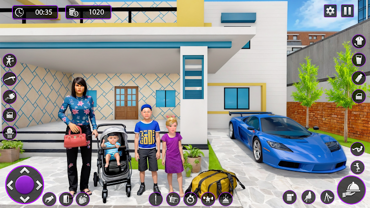 #3. Single Mom Sim Mother Games (Android) By: Billion Gaming Studio