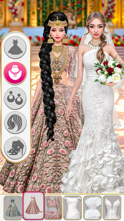 #5. Bridal Wedding: Dressup Game (Android) By: Fashion House Girl