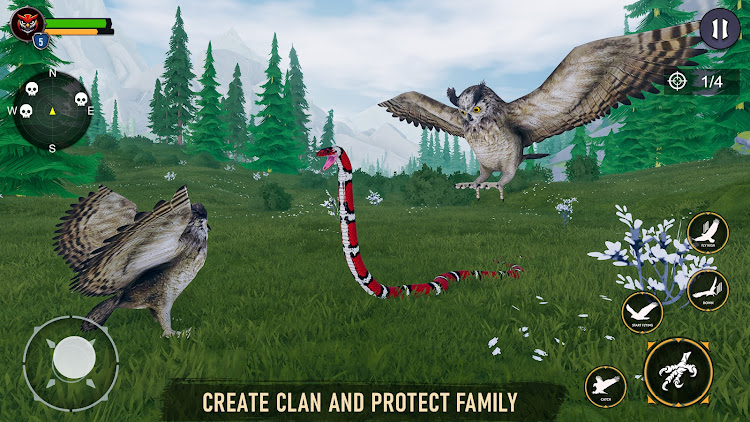 #3. Wild Owl : Bird Simulator Game (Android) By: Tap 2 Simulate - Wild Animals Simulators