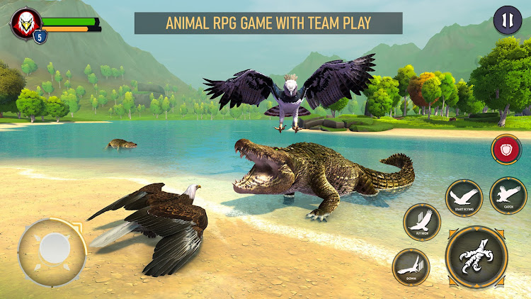 #6. Eagle Simulator wild hunt game (Android) By: Tap 2 Simulate - Wild Animals Simulators