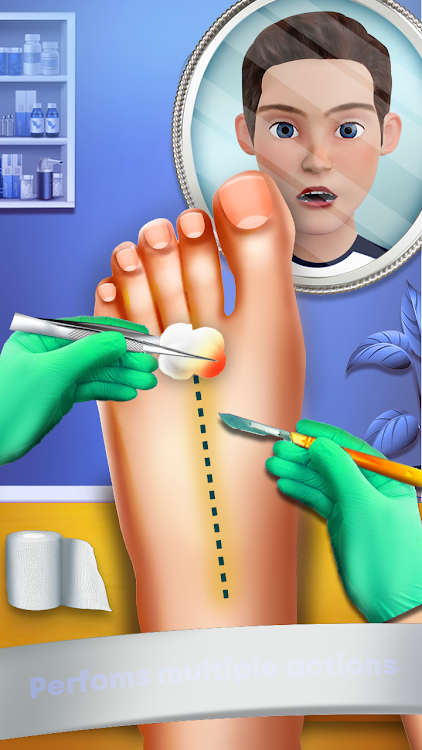 #2. Foot Doctor Clinic ASMR Games (Android) By: Salon Girls Games - Stepper Games