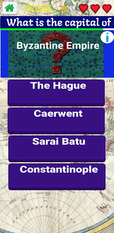 #8. History of World Capitals Quiz (Android) By: ChanduGames