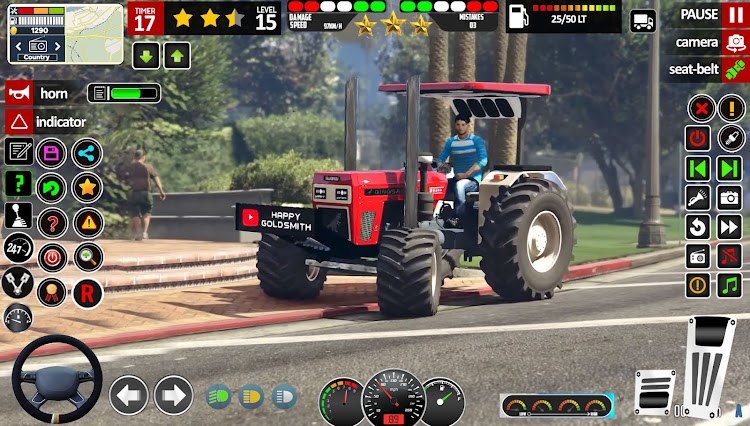 #6. Indian Tractor Game Farming 3d (Android) By: Gaming Street Inc.