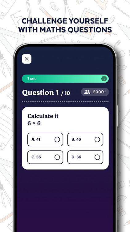 #2. Math Quiz - Play & Win (Android) By: Roso Apps