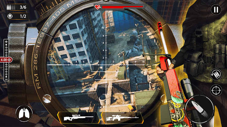 #5. Sniper Shooting Game Offline (Android) By: Pacific Games Club