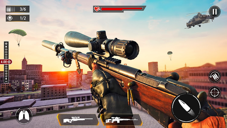 #8. Sniper Shooting Game Offline (Android) By: Pacific Games Club