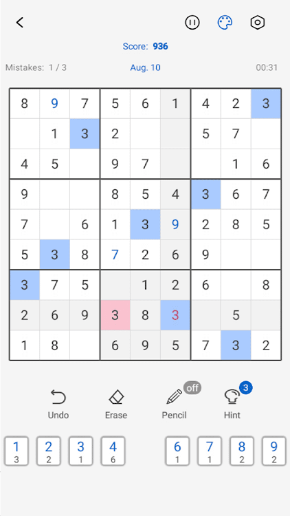 #2. Sudoku - Daily Puzzle (Android) By: Aaron's Studio