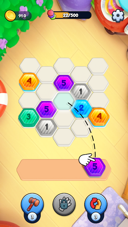 #5. Hexa Coin Sort Puzzle Game (Android) By: MadBull Studios