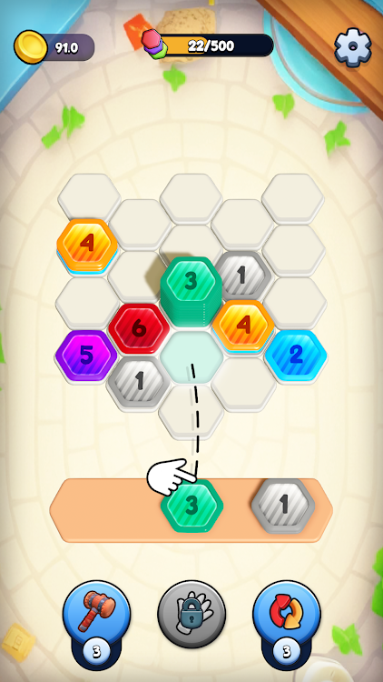 #4. Hexa Coin Sort Puzzle Game (Android) By: MadBull Studios