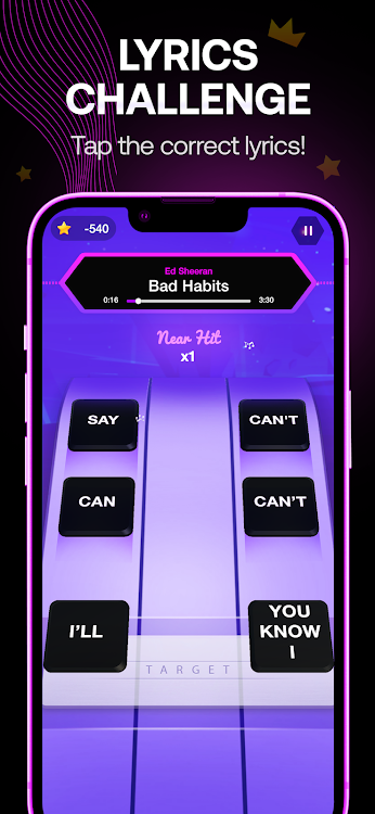 #2. Lyrics Star・Song Lyrics Tiles (Android) By: Escaped Pixels Ltd