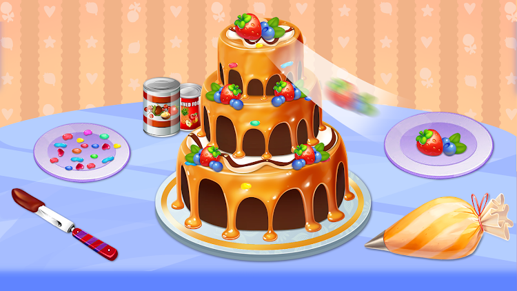 #3. Cake Maker-Girls Cake Games (Android) By: Pop it Games