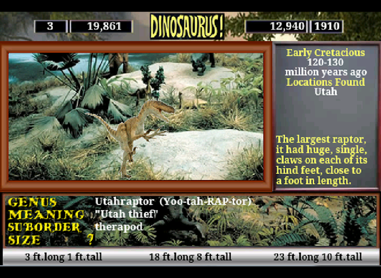 #3. Dinosaurus! (Android) By: EduFunApps