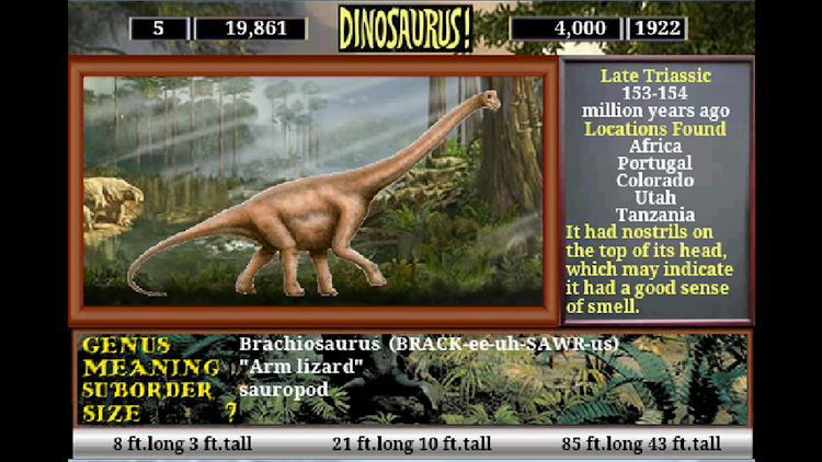 #5. Dinosaurus! (Android) By: EduFunApps