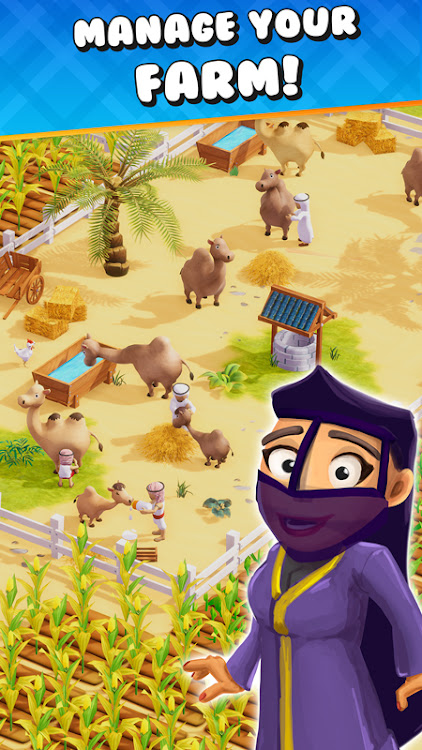 #7. Farm Town: Camel Farming Games (Android) By: TapFire Games