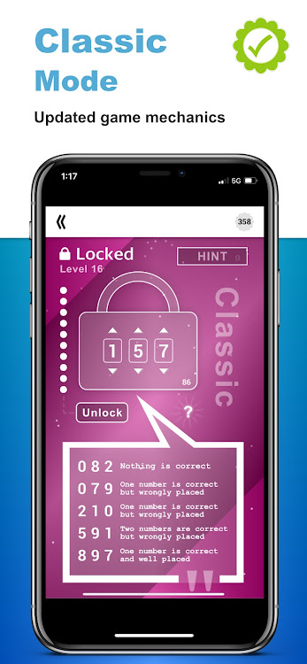 #4. Crack The Lock (Android) By: Classic Puzzle Australia