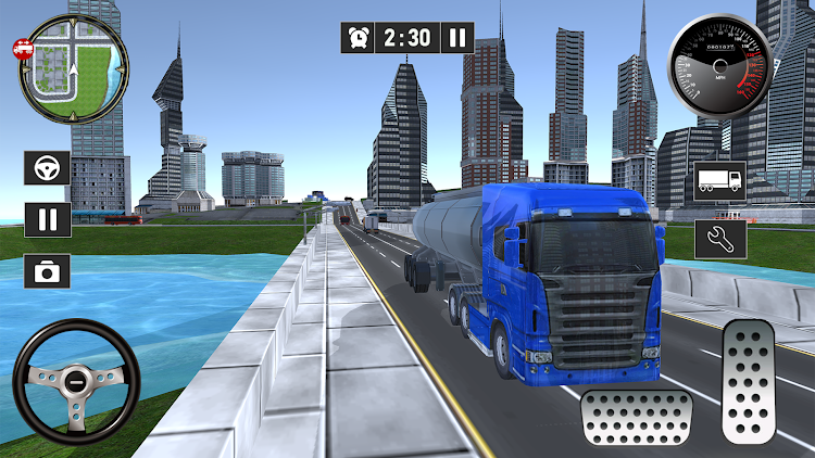 #5. Universal Euro Truck Simulator (Android) By: AJ Games 3D