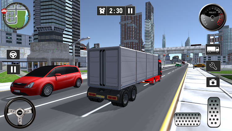 #8. Universal Euro Truck Simulator (Android) By: AJ Games 3D