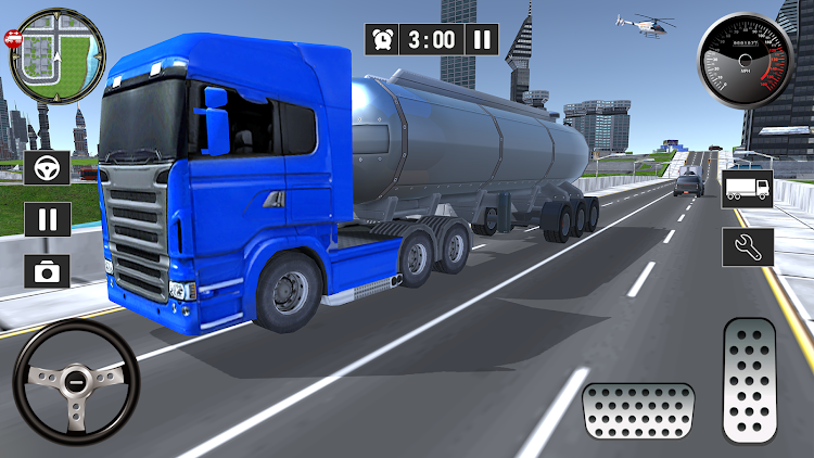 #7. Universal Euro Truck Simulator (Android) By: AJ Games 3D