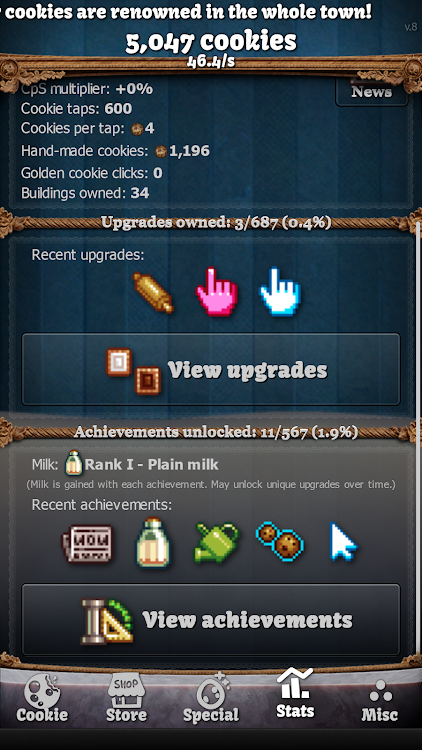 #3. Cookie Clicker (ad-less) (Android) By: DashNet