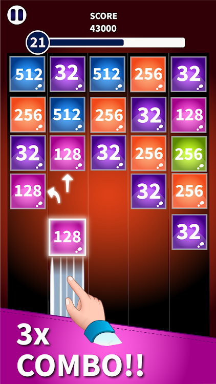 #3. Number Shoot 2048 Puzzle Games (Android) By: OL - Offline No Wifi Games